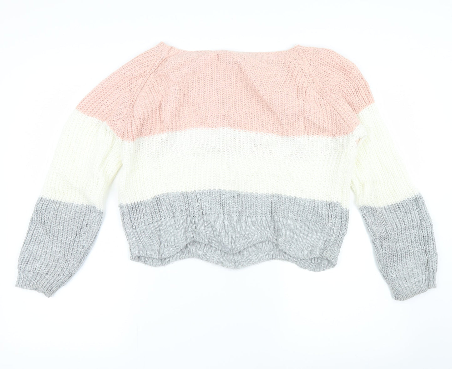 cameo rose Womens Pink Striped  Pullover Jumper Size M