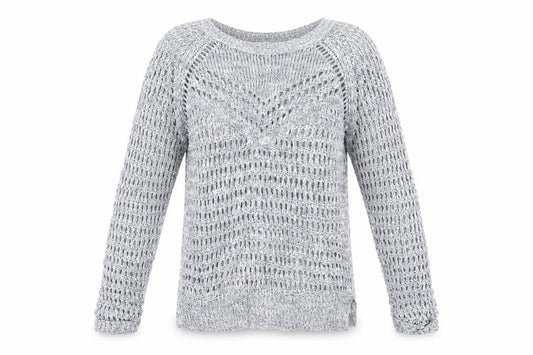 Front view of Papaya women’s grey jumper, size M