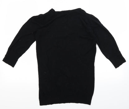 Back view of George women’s black knit jumper, size UK 12