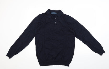 Additional front view of Easy men’s blue jumper, size M