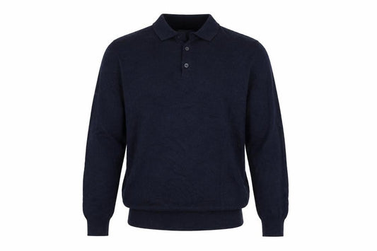 Front view of Easy men’s blue jumper, size M