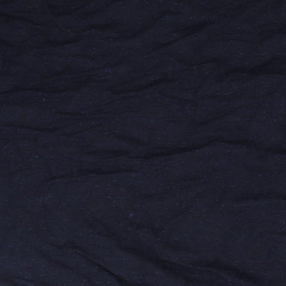 Brand and care label for Easy men’s blue jumper, size M