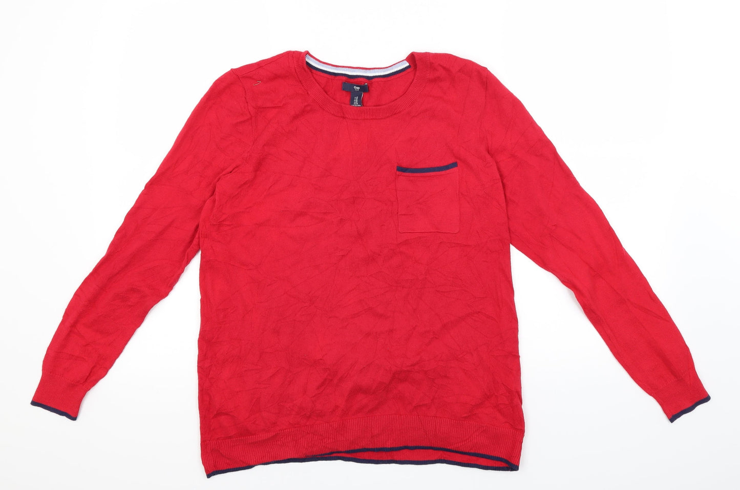 Gap Mens Red  Knit Pullover Jumper Size M  - Contrast Trim