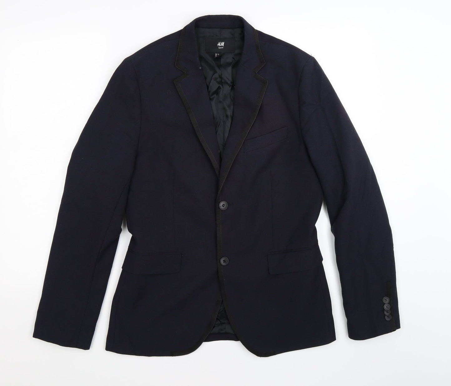 H&M Mens Blue   Jacket Suit Jacket Size 38