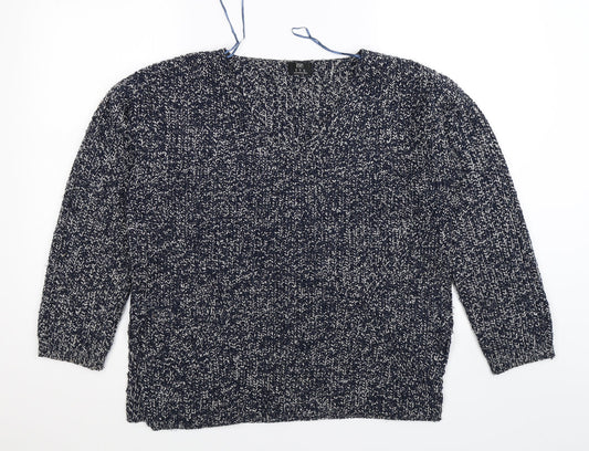 F&F Womens Blue  Knit Pullover Jumper Size 10