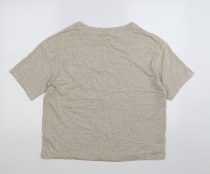 Back view of Marks & Spencer women’s beige knit jumper, size UK 14