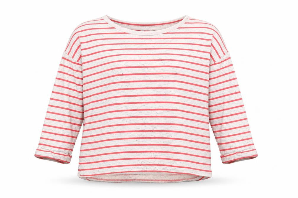Very Womens Pink Striped Jersey Pullover Jumper Size 14