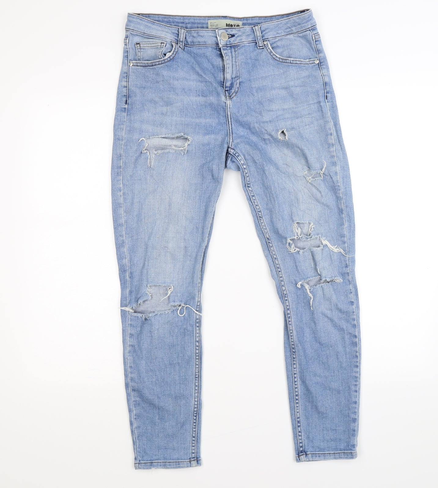 Topshop Womens Blue  Denim Skinny Jeans Size S L30 in