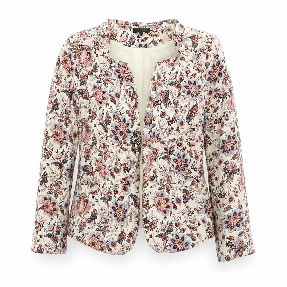 newlook Womens Beige Floral  Jacket Blazer Size 12