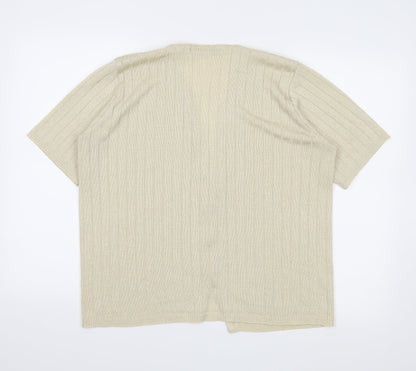 Back view of Keeno women’s beige cardigan jumper, size L