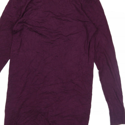 Brand and care label for Select women’s purple wrap jumper, size UK 14