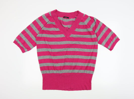 George Womens Pink Striped  Pullover Jumper Size 22