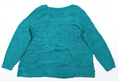 Back view of Bonmarché women’s blue jumper, size XL