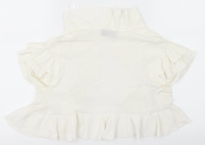 Back view of Principles women’s white cardigan jumper, size S