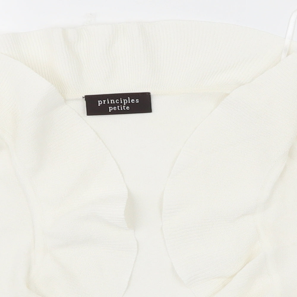 Principles Womens White   Cardigan Jumper Size S