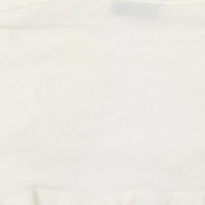 Brand and care label for Principles women’s white cardigan jumper, size S