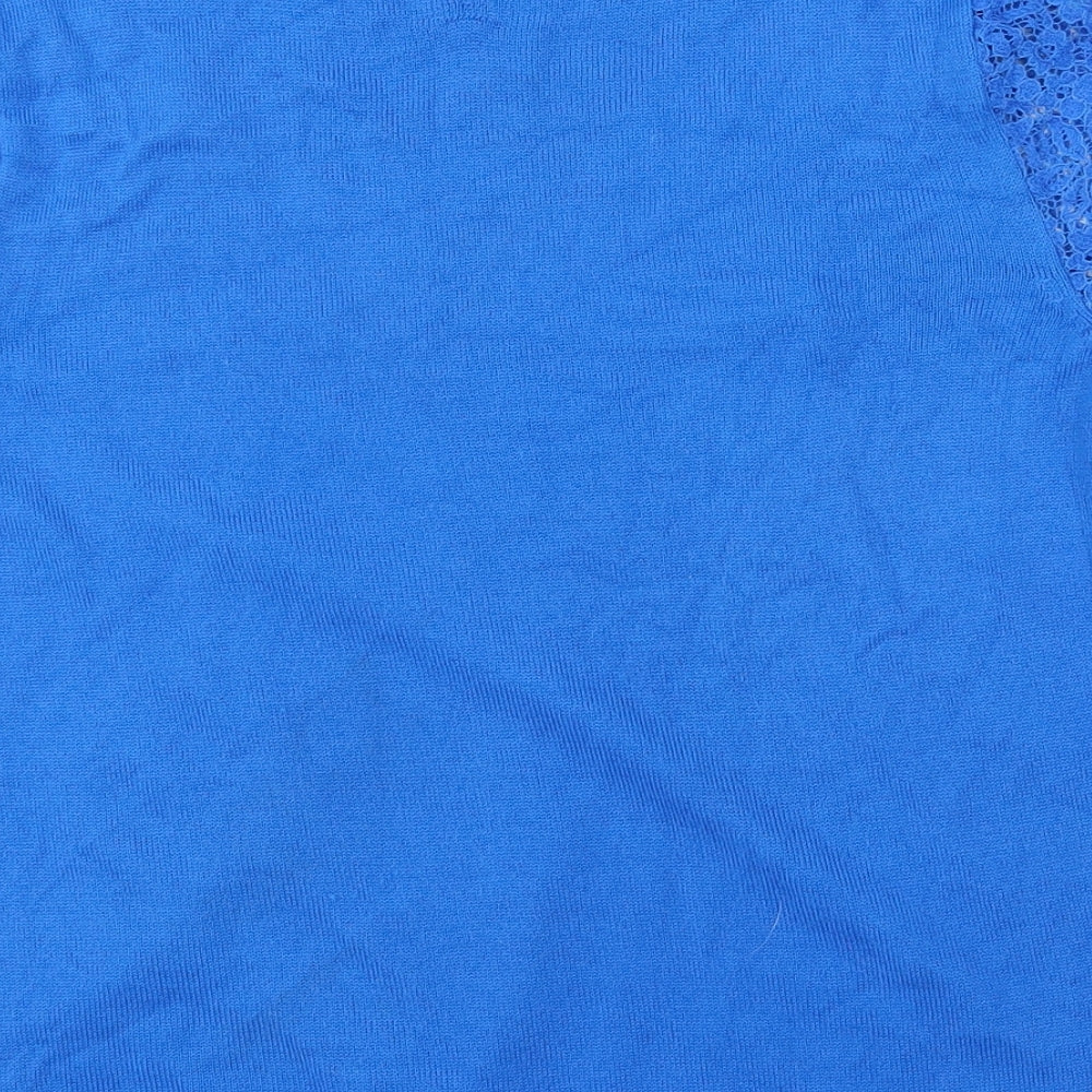 M&S Womens Blue   Basic T-Shirt Size 10