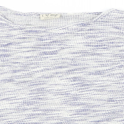 Close-up detail of Next girls’ blue jumper, size 9, years