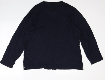 Back view of Marks & Spencer men’s blue jumper, size L