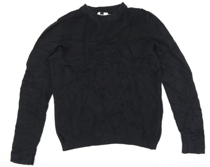 Front view of Topman men’s black jumper, size S