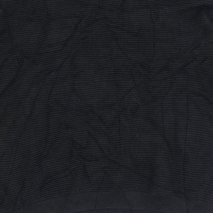 Brand and care label for Topman men’s black jumper, size S