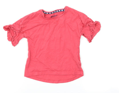 Additional front view of F&F girls’ pink basic t-shirt, size 12-18, months