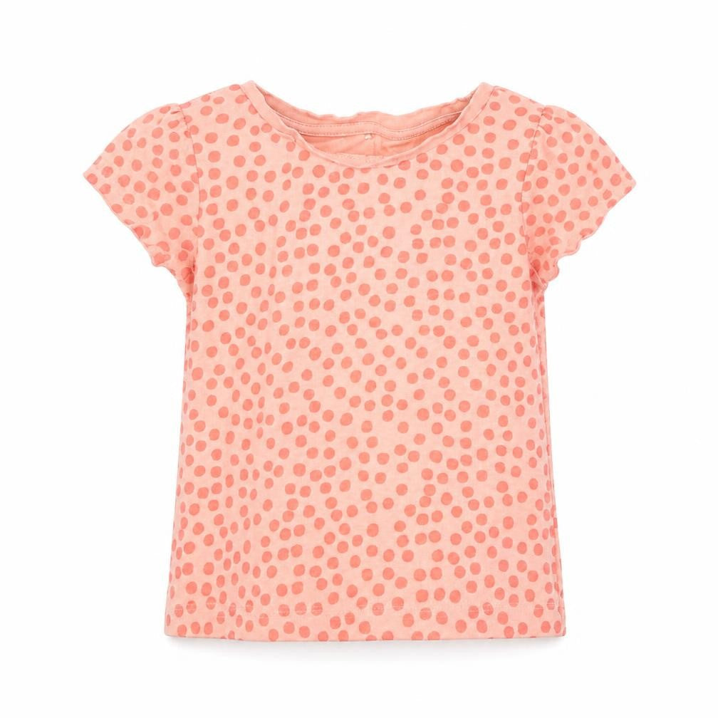 George Girls Pink Polka Dot  Basic T-Shirt Size 2-3 Years