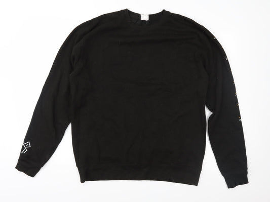 Awdis Womens Black   Pullover Sweatshirt Size L