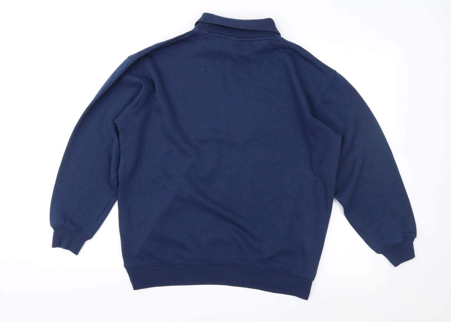 Para Womens Blue Floral  Pullover Sweatshirt Size S