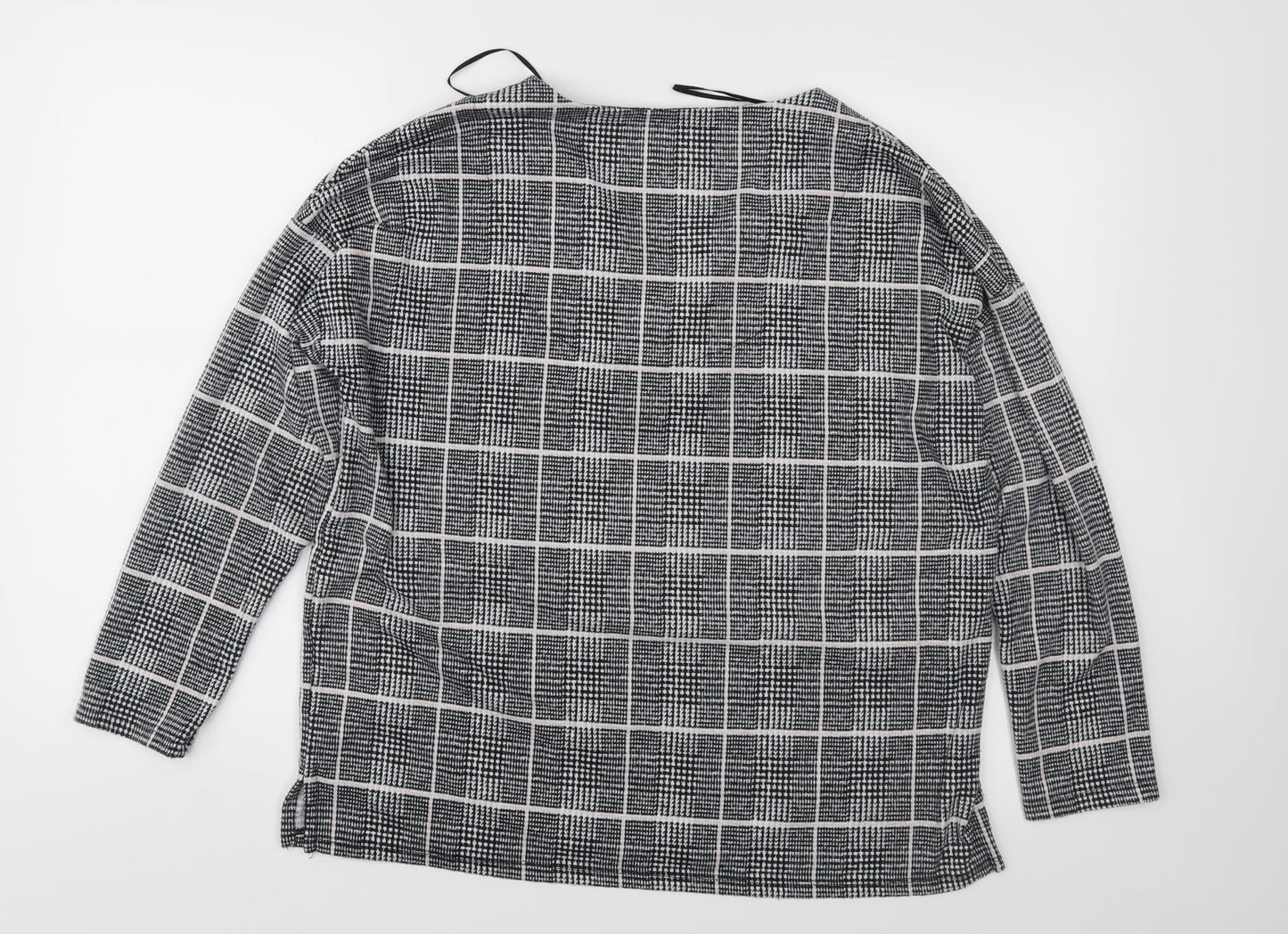 Bonmarché Womens Black Check  Basic Blouse Size 12