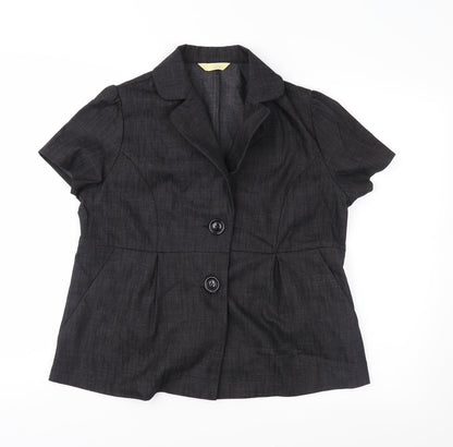Front view of Agenda women’s grey jacket suit jacket, size UK 14