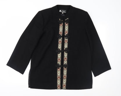 Front view of Xueren women’s black jacket, size M