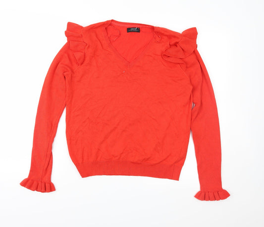 Papaya Womens Red  Knit Pullover Jumper Size 14