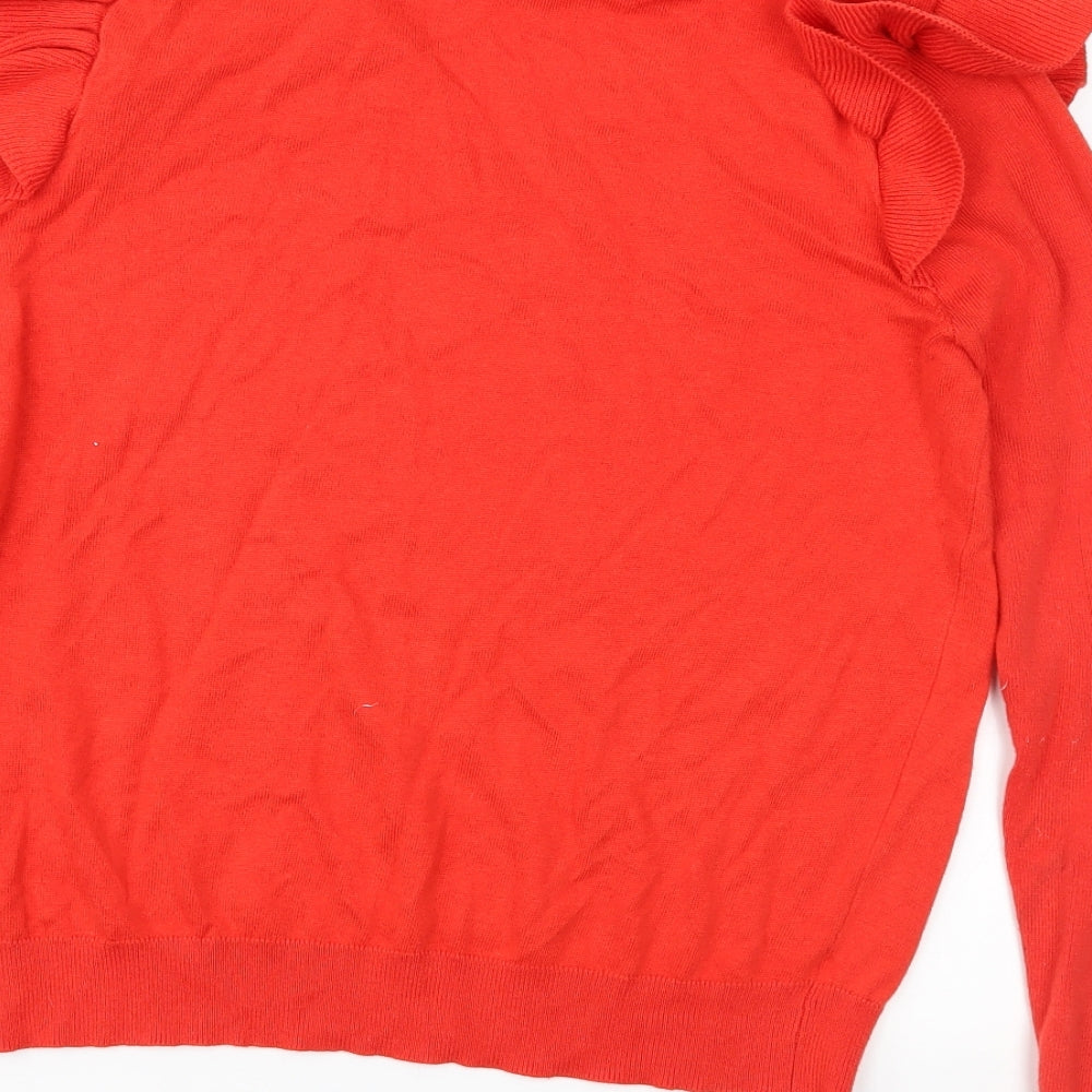 Papaya Womens Red  Knit Pullover Jumper Size 14