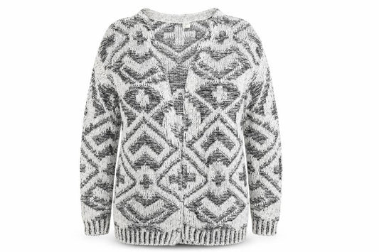 Front view of Divided by H&M women’s gold cardigan jumper, size S