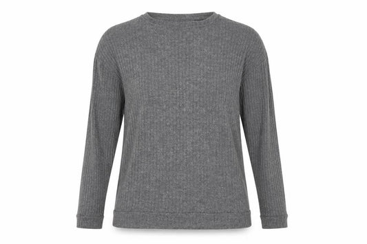 Front view of Papaya women’s grey jumper, size UK 12