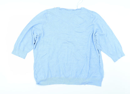 Back view of Bonmarché women’s blue jumper, size XL