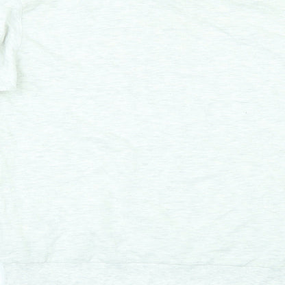 Brand and care label for Divided by H&M women’s grey basic t-shirt, size S