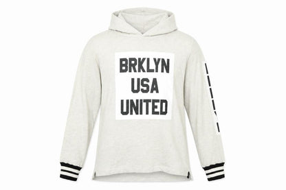 Front view of H&M girls’ beige pullover hoodie, size 13-14, years