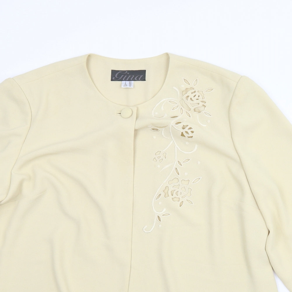 Gina Womens Beige   Cape Jumper Size 20