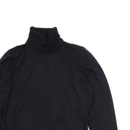 Close-up detail of Preworn women’s black jumper, size S