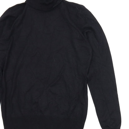 Brand and care label for Preworn women’s black jumper, size S
