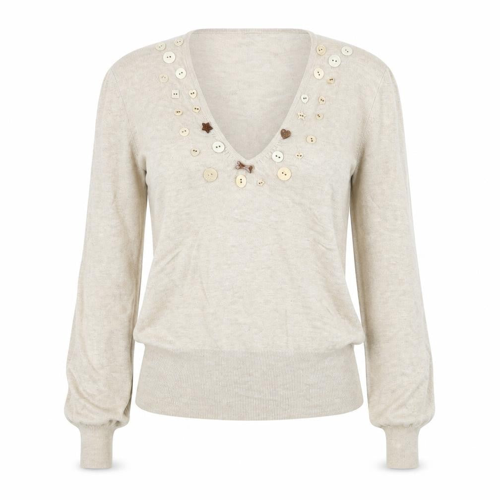 Preworn Womens Beige   Pullover Jumper Size S