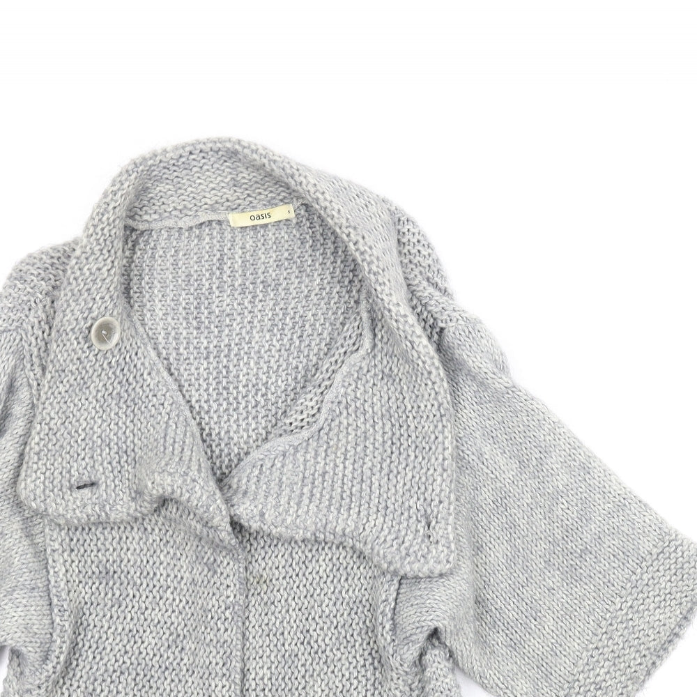 Oasis Womens Grey   Cardigan Jumper Size S
