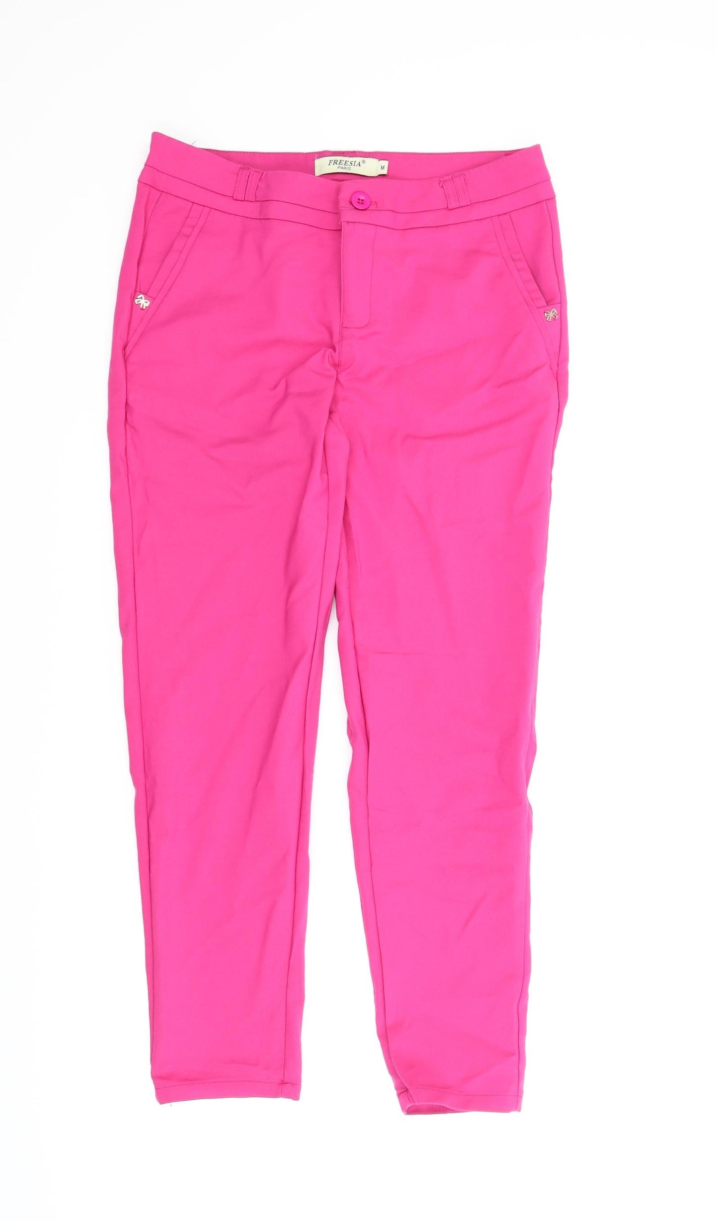 Freesia Womens Pink   Chino Trousers Size M L23 in