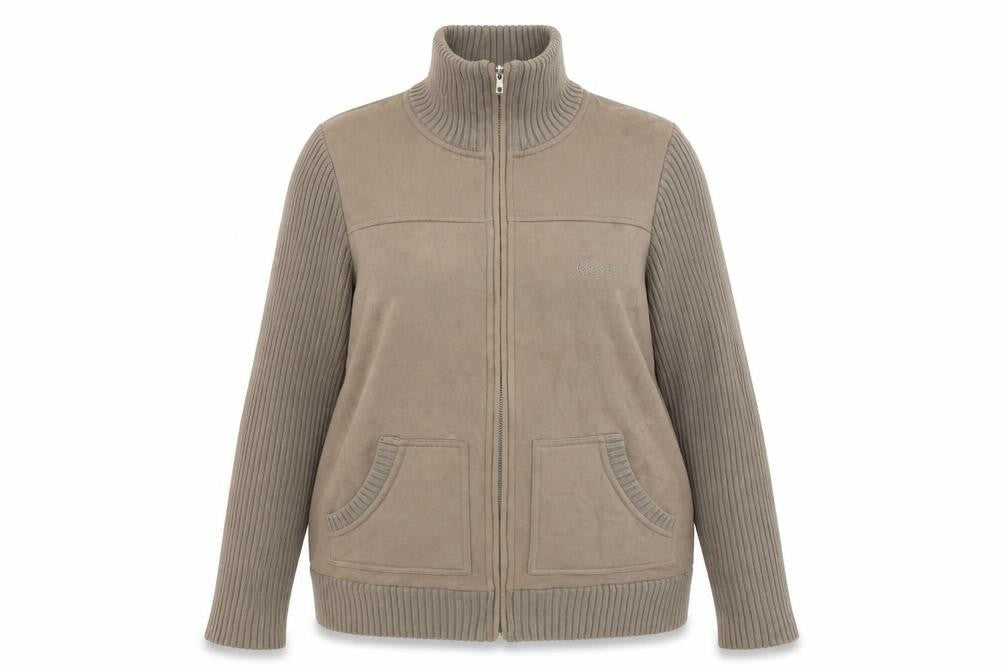 Maine Womens Beige   Full Zip Jumper Size 16