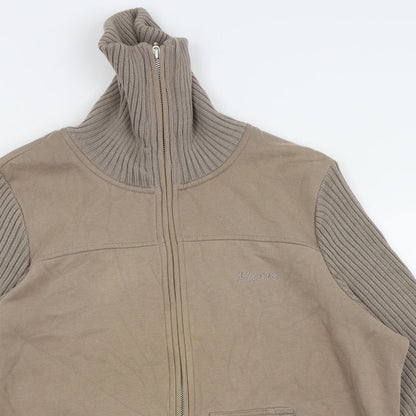 Close-up detail of Maine New England women’s beige full zip jumper, size UK 16