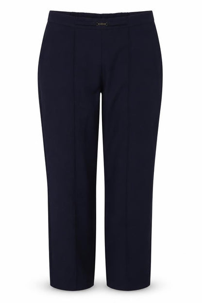 Front view of Papaya women’s blue trousers, size UK 14, 25-inch leg