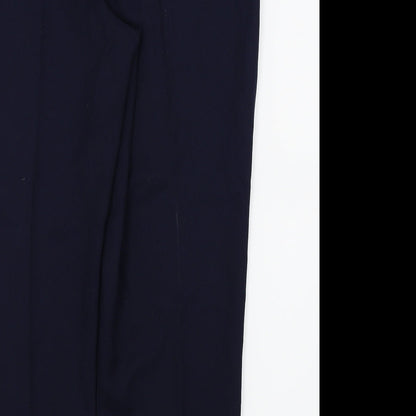 Brand and care label for Papaya women’s blue trousers, size UK 14, 25-inch leg