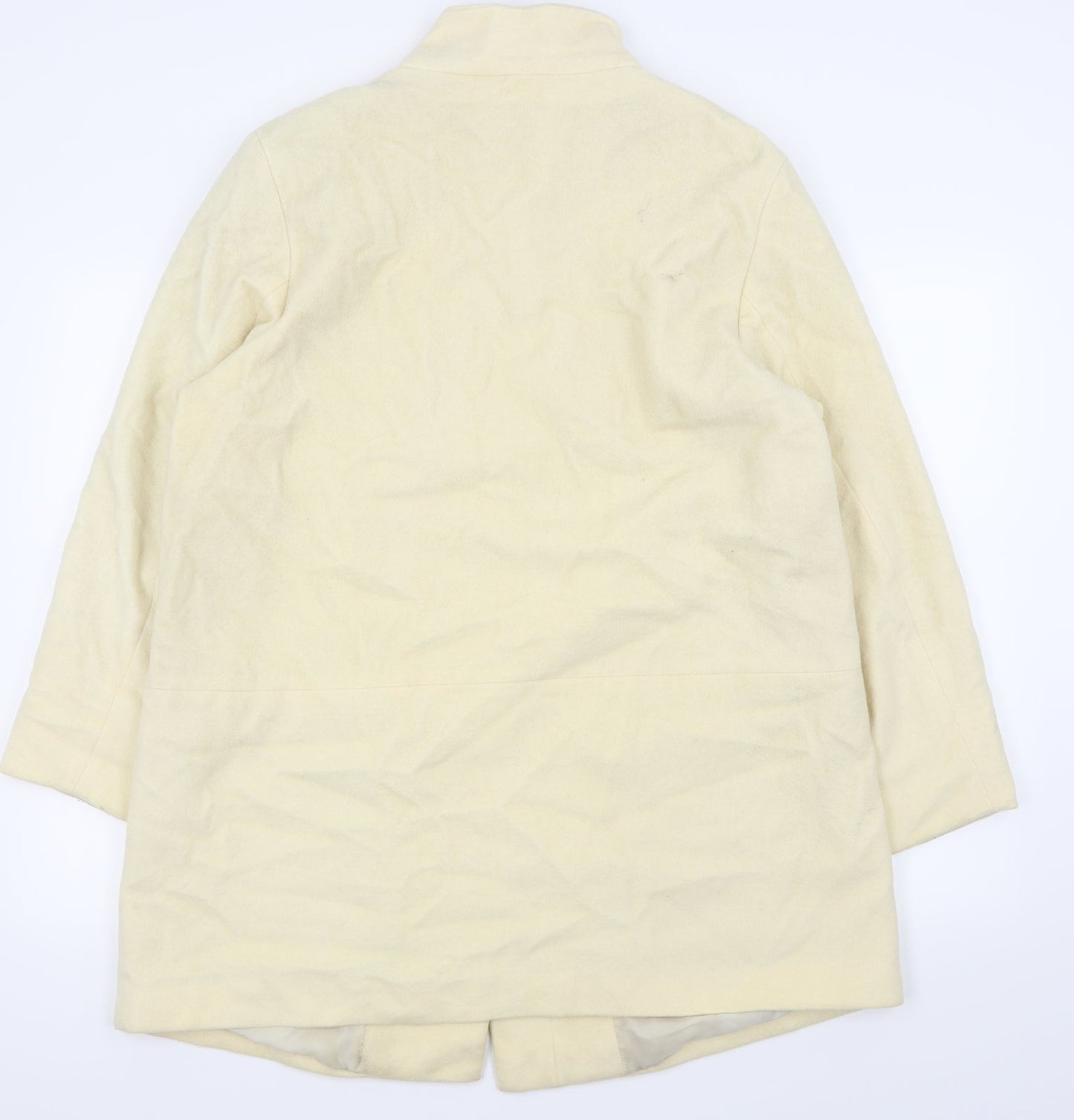M&S Womens White   Overcoat Coat Size 14